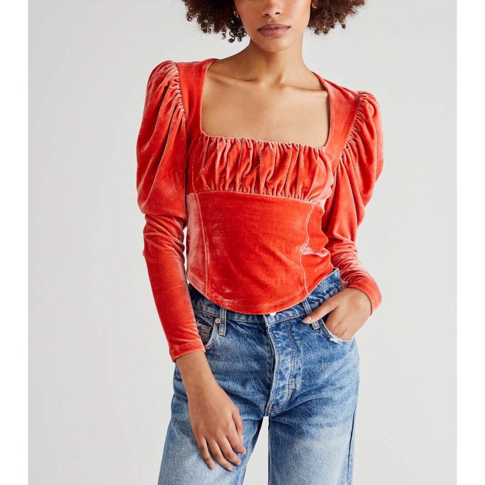 NWOT Free People Hold Me Top / Crush Blush